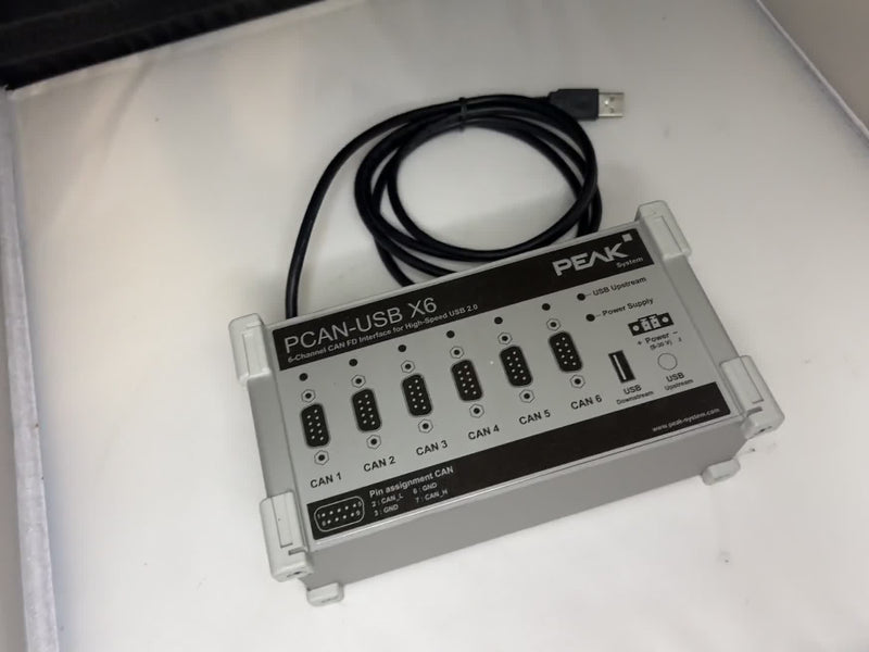 PEAK System PCAN-USB X6 6-Channel CAN FD Interface USB 2.0 High-Speed Used
