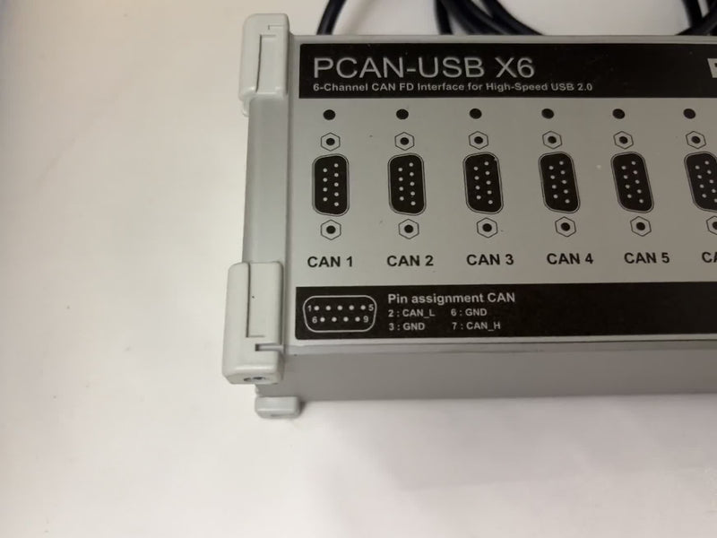 PEAK System PCAN-USB X6 6-Channel CAN FD Interface USB 2.0 High-Speed Used