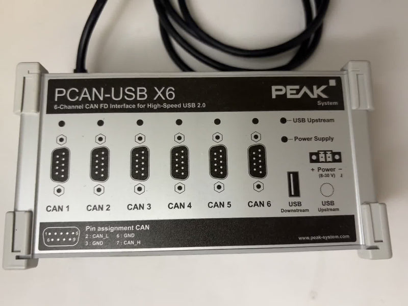 PEAK System PCAN-USB X6 6-Channel CAN FD Interface USB 2.0 High-Speed Used