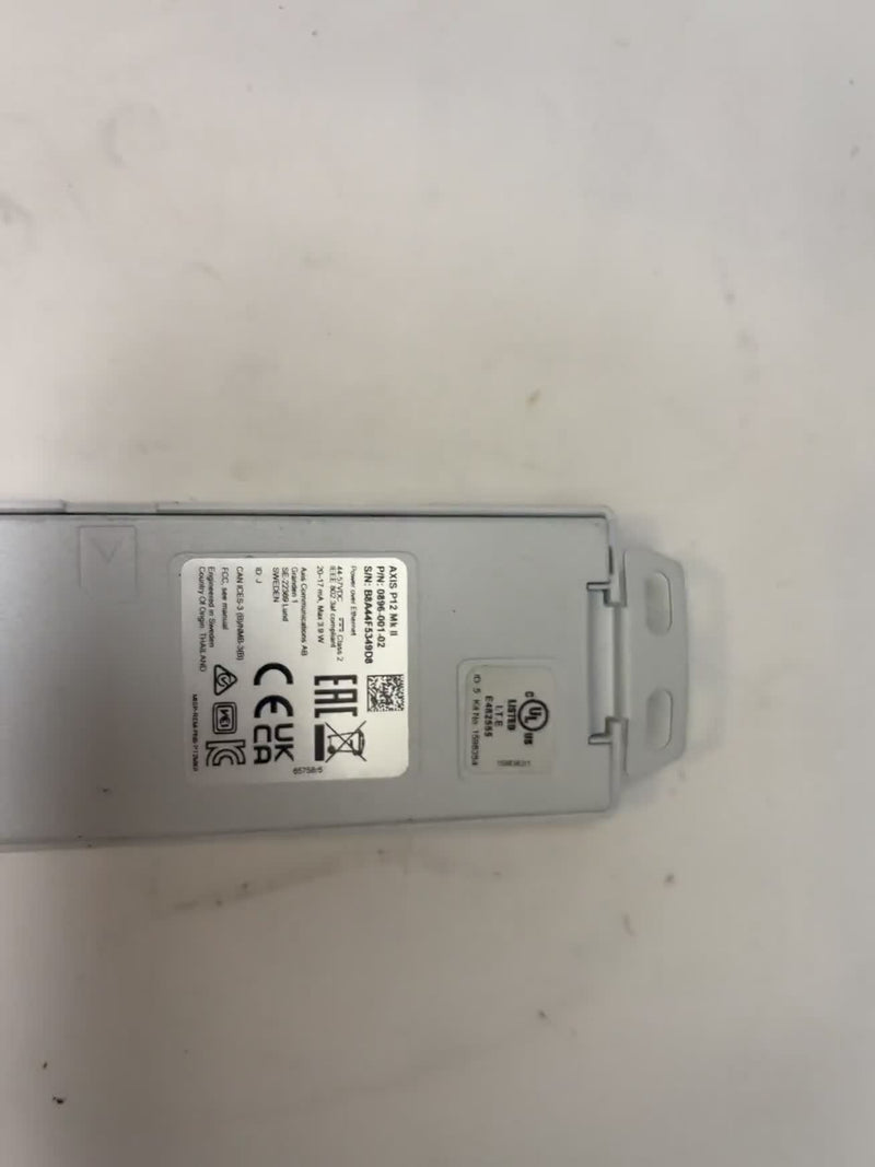 Axis P12 MK II Main Unit P/N 0896-001-02 PoE S/N B8AA4F5349D8 Used