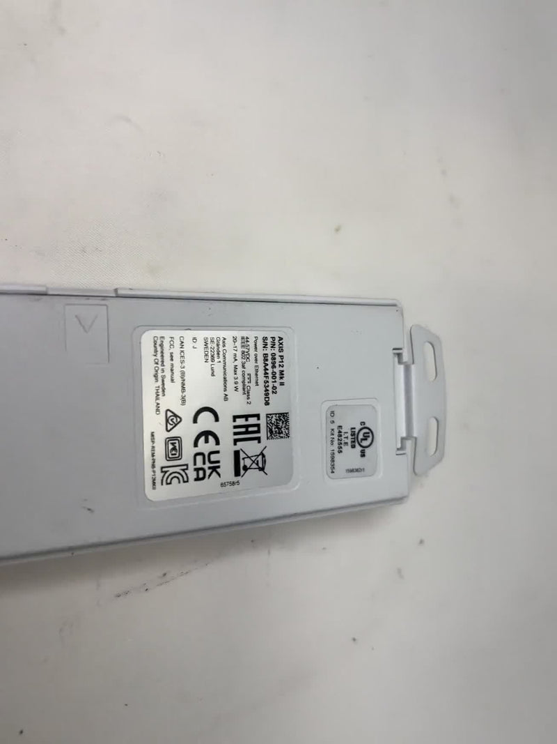 Axis P12 MK II Main Unit P/N 0896-001-02 PoE S/N B8AA4F5349D8 Used