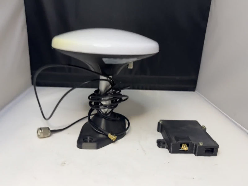 GPS GNSS Puck Antenna White Dome with Pole Mount SMA Connector Used