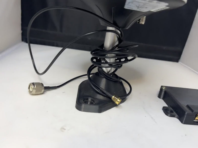 GPS GNSS Puck Antenna White Dome with Pole Mount SMA Connector Used