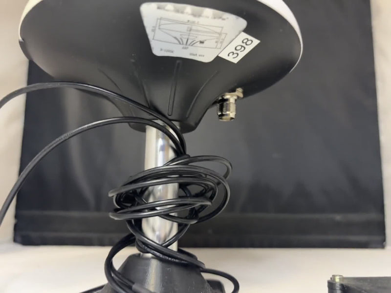 GPS GNSS Puck Antenna White Dome with Pole Mount SMA Connector Used
