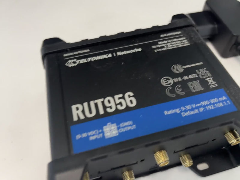 Teltonika RUT956 4G LTE Industrial Router with Power Adapter Used