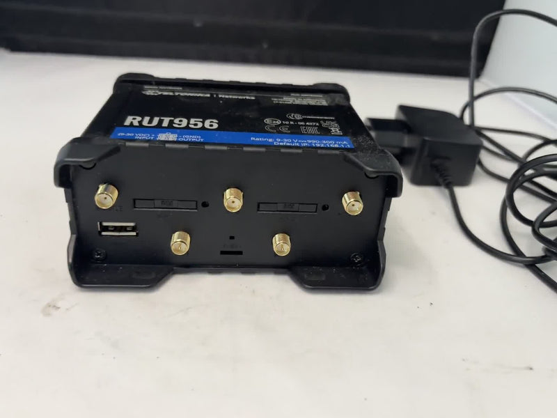 Teltonika RUT956 4G LTE Industrial Router with Power Adapter Used