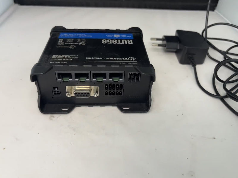 Teltonika RUT956 4G LTE Industrial Router with Power Adapter Used