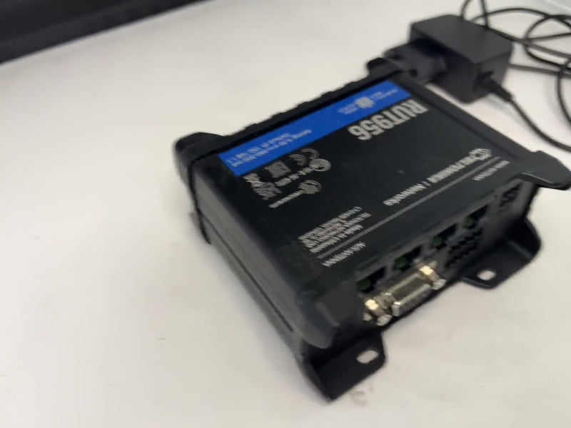Teltonika RUT956 4G LTE Industrial Router with Power Adapter Used