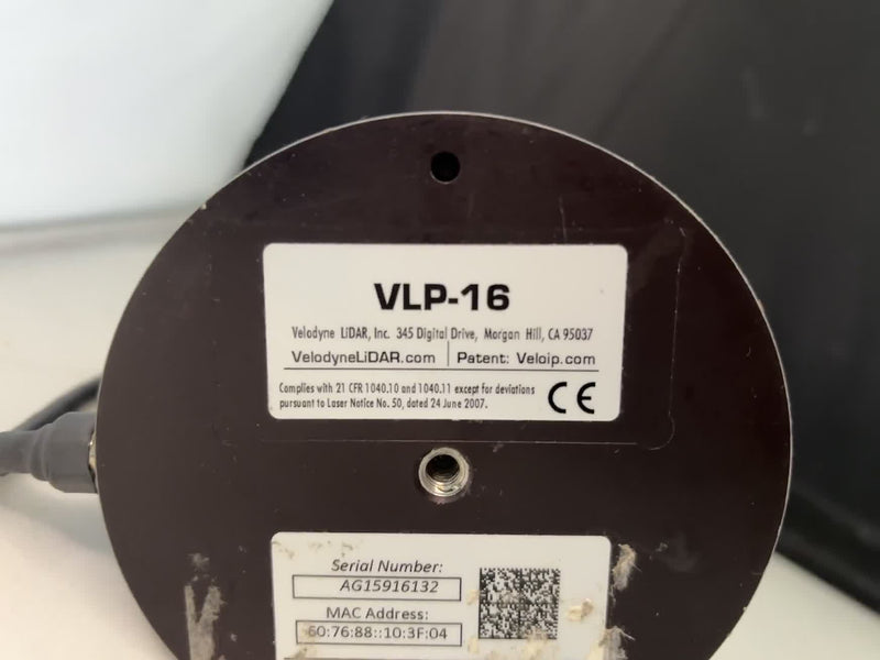Velodyne VLP-16 LiDAR Sensor 3D 360° 16-Channel 100m | S/N AG15916132