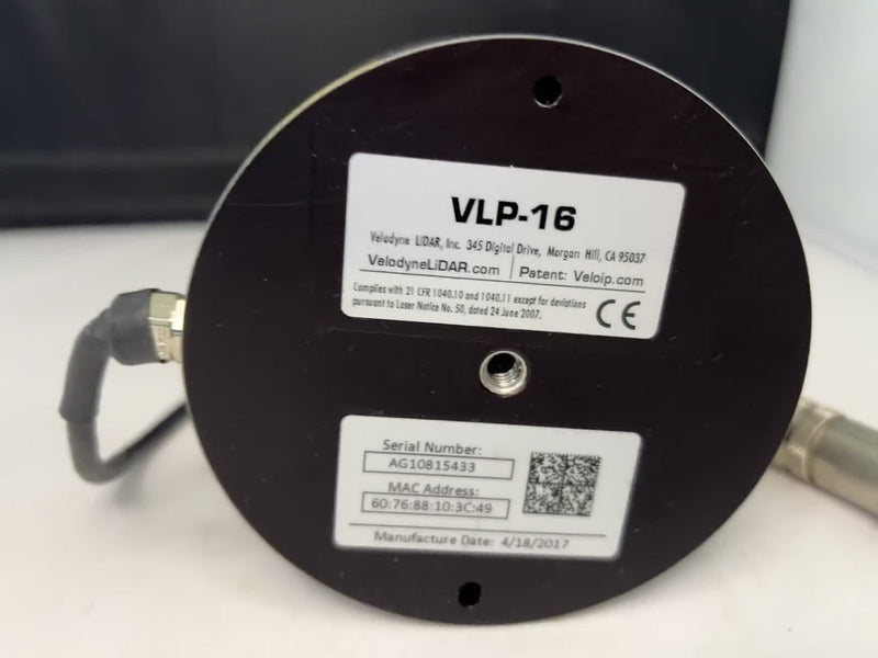 Velodyne VLP-16 LiDAR Sensor 3D 360° 16-Channel 100m | S/N AG10815433