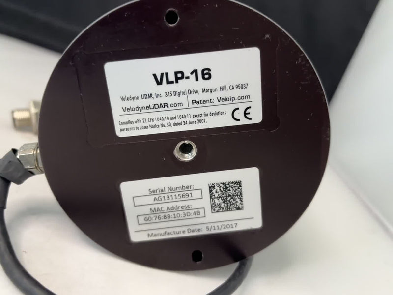 Velodyne VLP-16 LiDAR Sensor 3D 360° 16-Channel 100m | S/N AG13115691