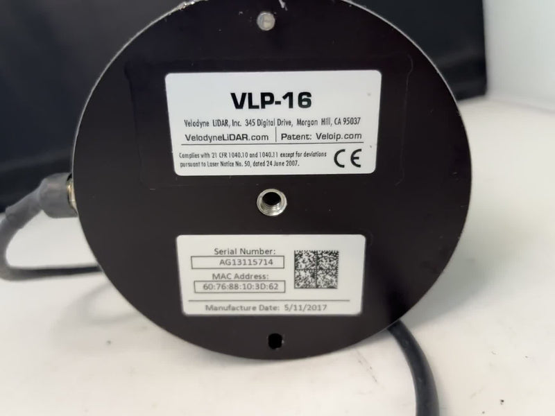 Velodyne VLP-16 LiDAR Sensor 3D 360° 16-Channel 100m | S/N AG13115714