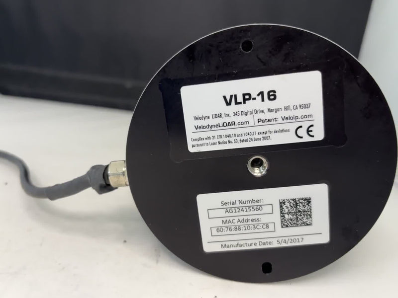 Velodyne VLP-16 LiDAR Sensor 3D 360° 16-Channel 100m | S/N AG12415560