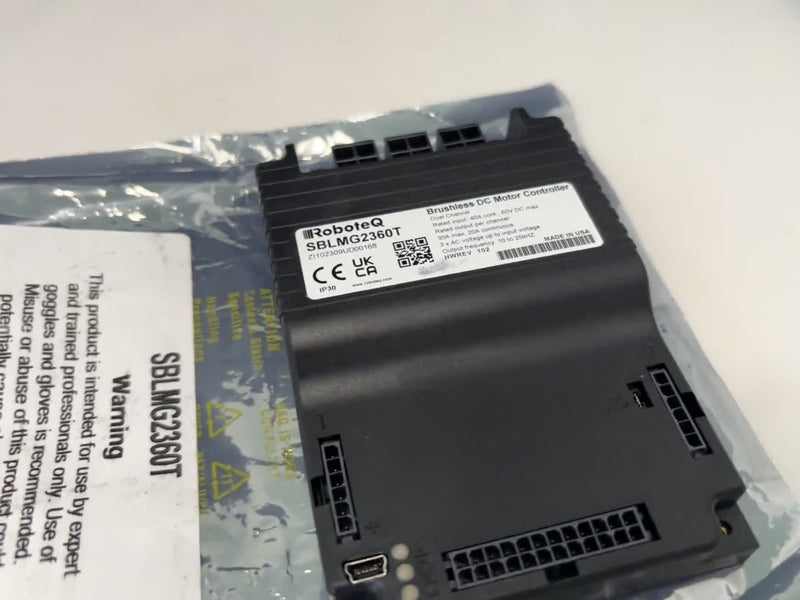 RoboteQ SBLMG2360T Dual-Ch Brushless DC Motor Controller 60V 30A HWREV102