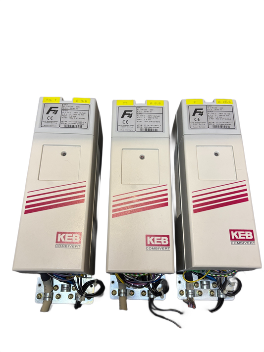 1x KEB Combivert F4 07.F4.C3D-1280/1.4 VFD Drive 0.75kW 200-240V 1-Phase Inverter