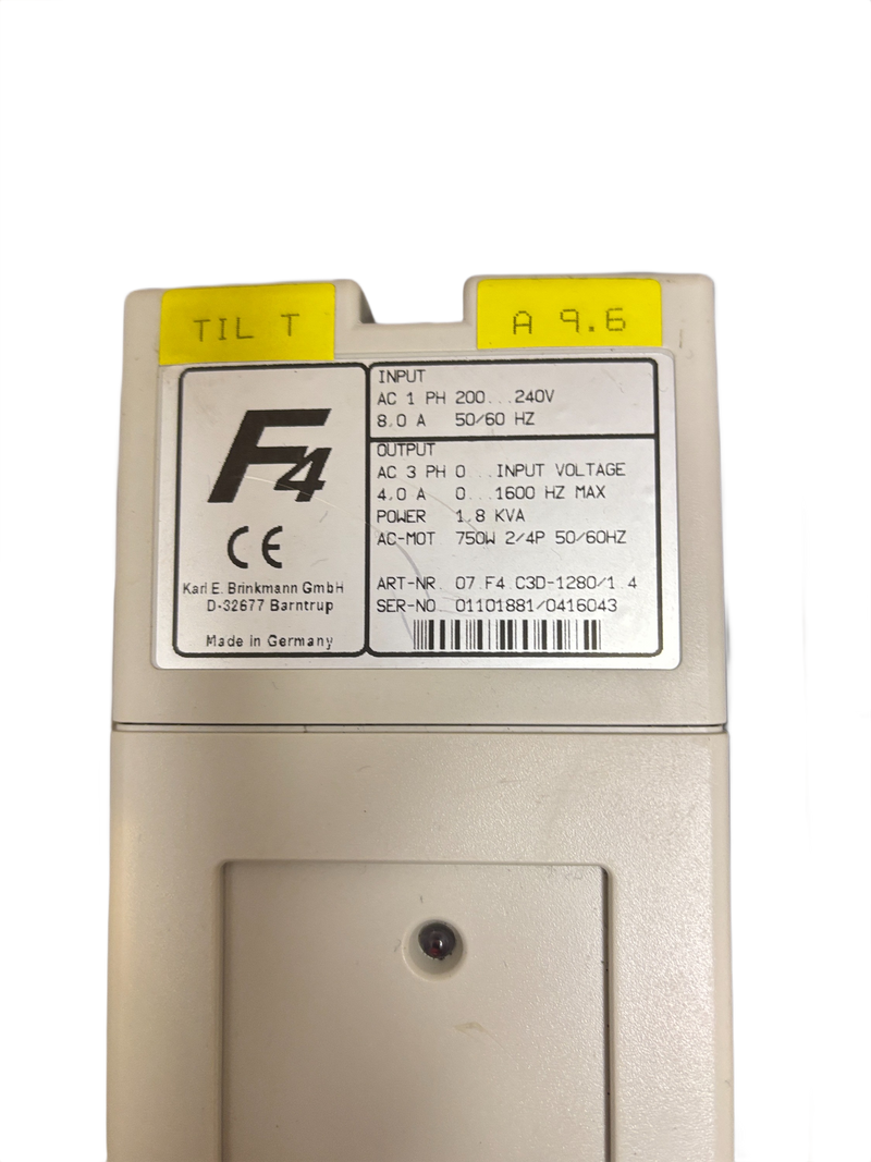 1x KEB COMBIVERT F4 Frequency Inverter 07.F4.C3D-1280/1.4 750W 1.8kVA 1-Phase