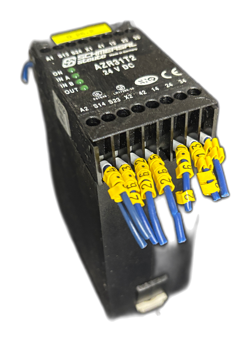 Schmersal AZR31T2 24VDC Safety Relay Guard Door E-Stop Monitor 3 Enabling Paths