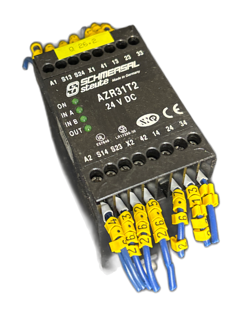 Schmersal AZR31T2 24VDC Safety Relay Guard Door E-Stop Monitor 3 Enabling Paths