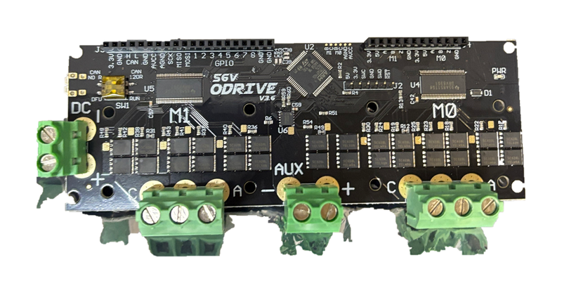 ODrive v3.6 56V Dual Motor BLDC FOC Controller Board 120A Peak CAN USB Robotics