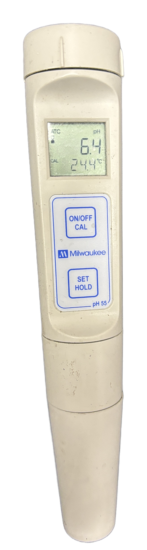 Milwaukee Instruments pH55 Waterproof pH Temperature Tester Pen ATC - Powers On