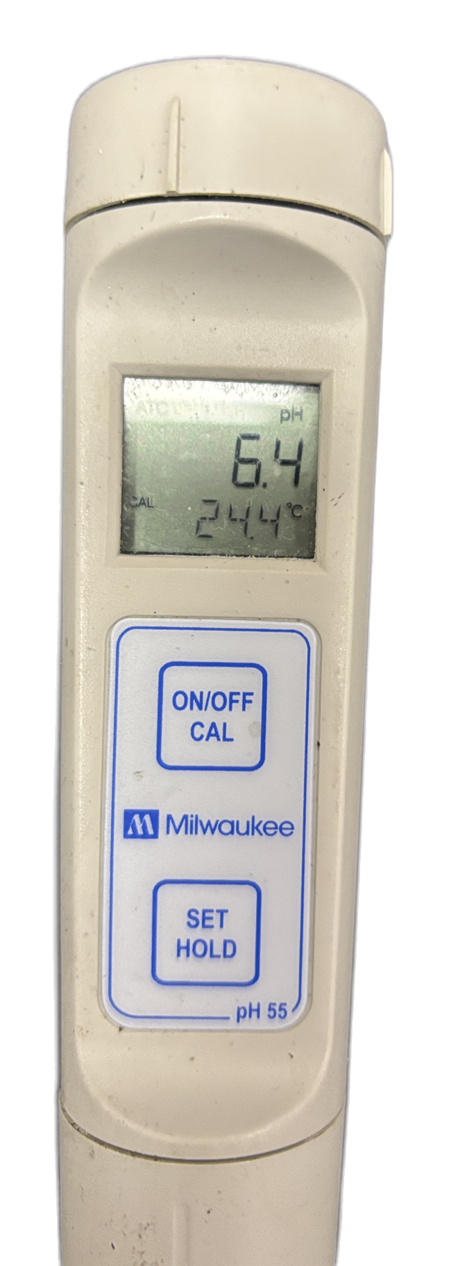 Milwaukee Instruments pH55 Waterproof pH Temperature Tester Pen ATC - Powers On