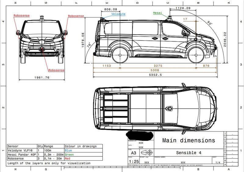 Remotely Controlled Self-Driving Autonomous Vehicle Toyota Proace 2020 Van Robotic car - ASK FOR QUOTE