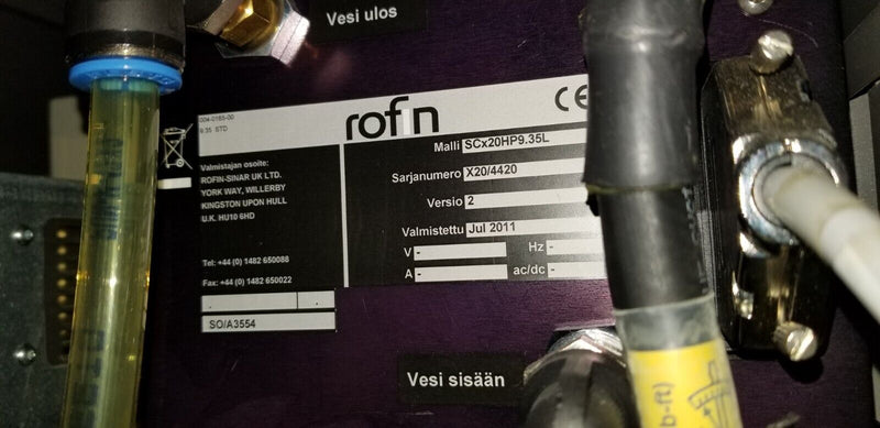 ROFIN SINAR SCX20HP9.35L CO2 LASER SLAB SYSTEM 900W MAX 9-12um