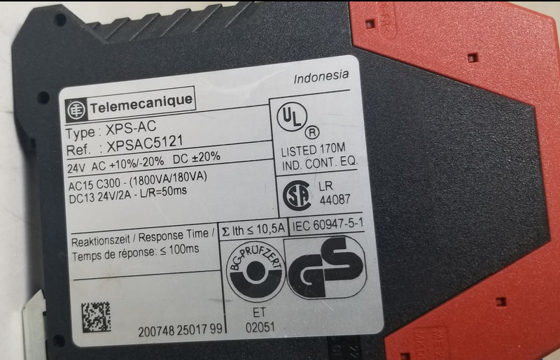 Schneider Electric Telemecanique XPSAC5121 XPS-AC Safety Relay