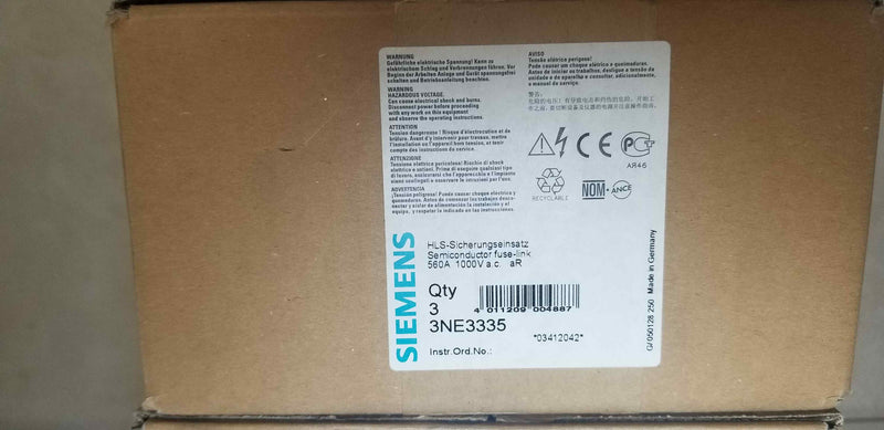 siemens 4011209004887 1PCS New FOR Siemens fuse 3NE3335 560A 1000V #Q6511 ZX