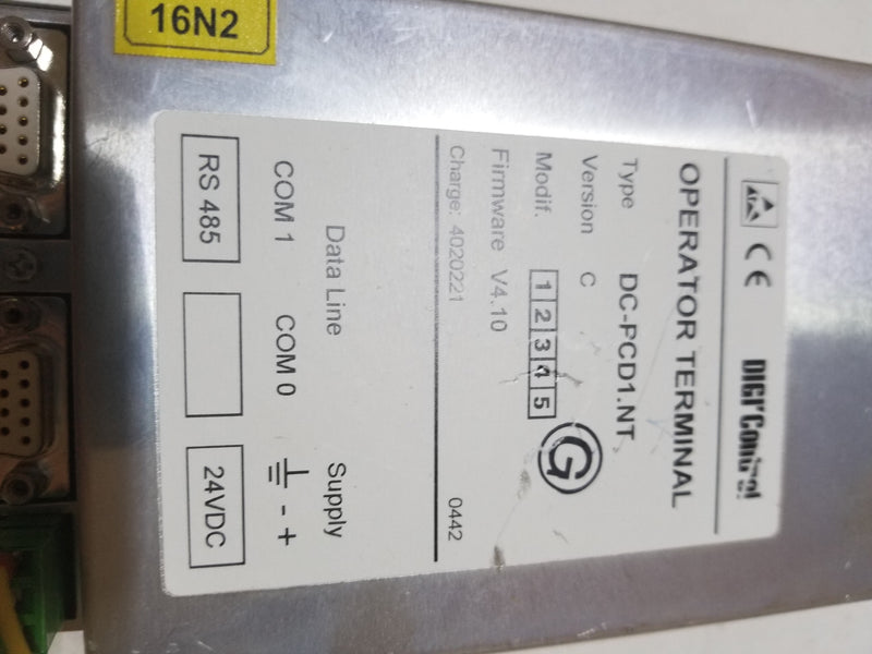 Digi Control DC-PCD 1.NT Display Process Control Digital Base Unit with Operator Terminal