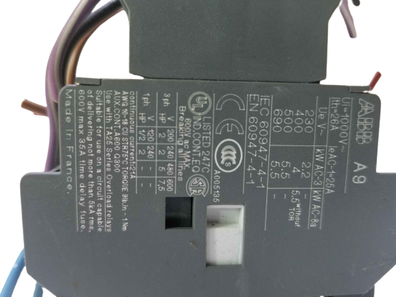 ABB A9-30-22 Contactor 120/60 Open 2NO 2NC