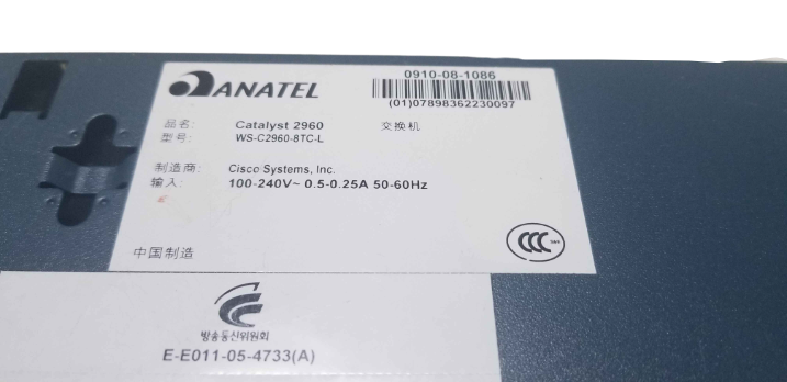 Cisco WS-C2960-8TC-L Gigabit Ethernet Switch 2960G