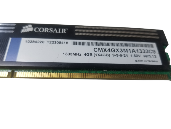 Corsair XMS3 4GB DDR3 1333MHZ CMX4GX3M1A1333C9 Gaming Ram