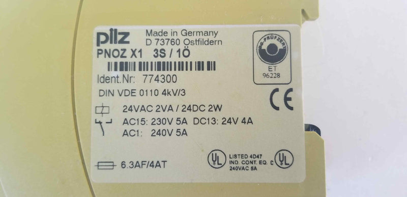 PILZ PNOZ-X1-3S/10 D73760 774300