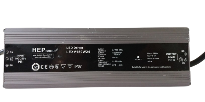 HEP LED Driver LEXV150W24 150 W Constant Voltage LED Driver - 12/24V