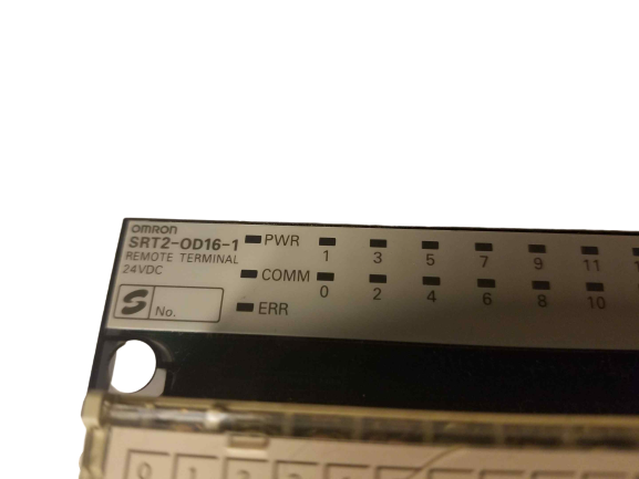 Omron SRT2-OD16-1 PLC remote terminal and Omron S82k-007712 Power supply