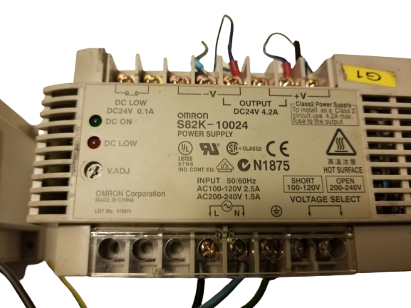 Omron Power Supply S82K-03024 and S82K-10024 Output DC24