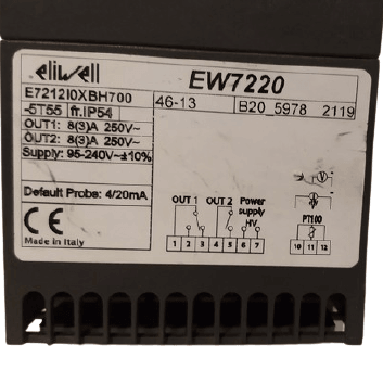 Eliwell EW7220 Temperature controller - A1 Customer