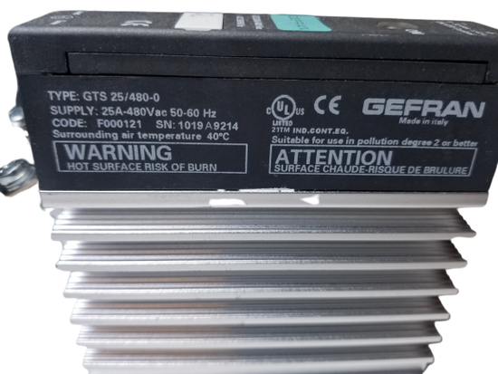 Gefran GTS 25A/480-0 VAC AC1 50/60 Hz