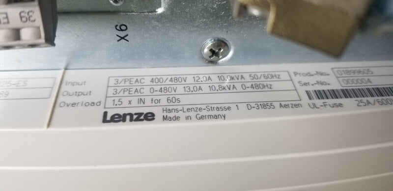 Lenze EVS9325-EPV004 Servo Drive - White