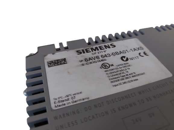 Siemens 6AV6 643-0BA01-1AX0 Simatic OP 277 Operator Panel