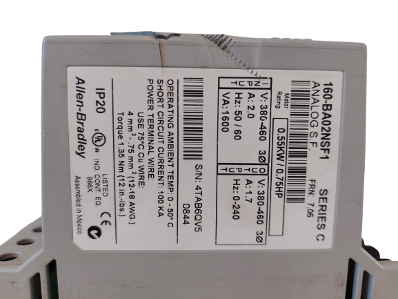 Allen Bradley 160-BA02NSF1 Variable Speed Drive