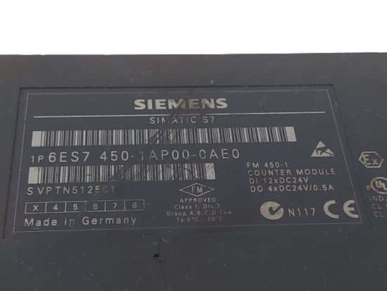 Siemens Simatic S7 6ES7-450-1AP00-0AE0 Counter Module