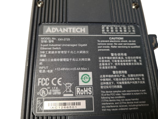 Advantech EKI-2725-CE Industrial Un-Managed Ethernet Switch