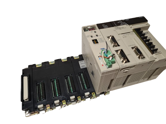 Omron sysmac CS1G-CPU43H programmable controller & C200HW-PA204 PLC power supply & CS1W-SCB21 Communication Module