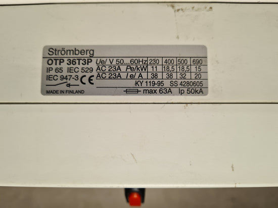 ABB OTP 36T3P Safety and Enclosed Switch 