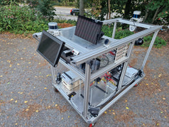 Extreme Autonomy Advanced Testing cart 6x LiDARs, 5x Radars, 4x Axis Cameras CANBus - Autonomous driving testing - ASK FOR A QUOTE