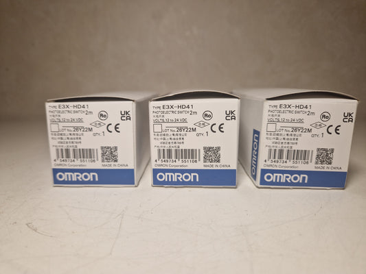 Omron E3X-HD41 2M Sensor optical fiber amplifier; PNP; IP50; Connection: lead 2m