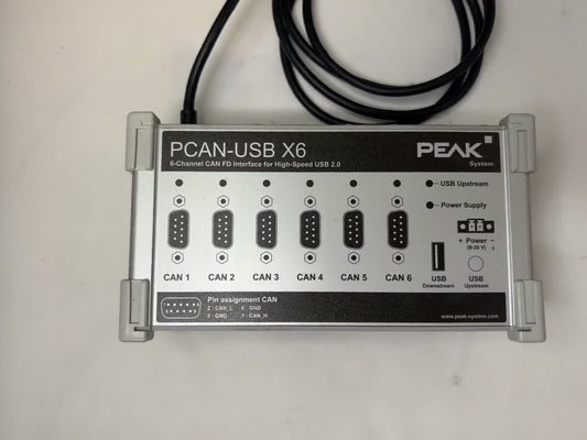 PEAK System PCAN-USB X6 6-Channel CAN FD Interface USB 2.0 High-Speed Used