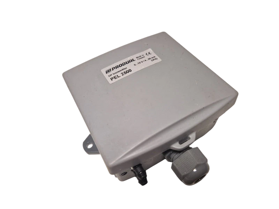 Produal PEL 2500 Differential pressure transmitter air with 8 different pressure ranges 0-10V